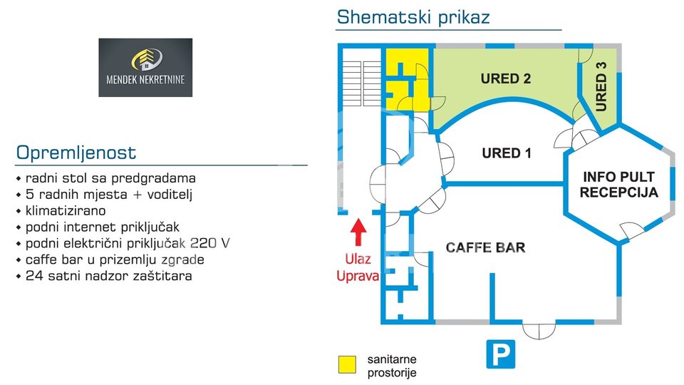 Geschäftsraum, 50 m2, Vermietung, Trnovec