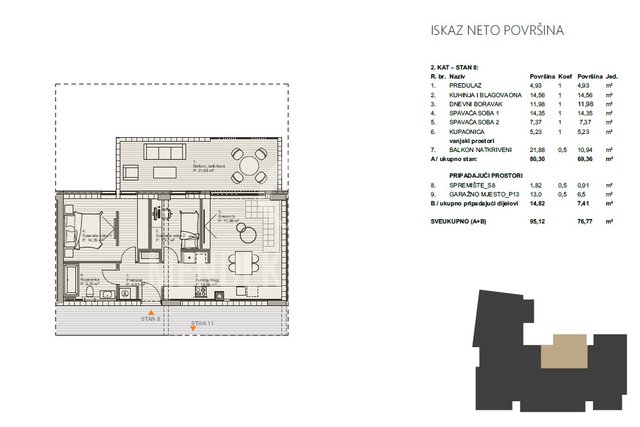 Appartamento, 80 m2, Vendita, Varaždin - Đurek