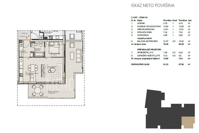 Apartment, 76 m2, For Sale, Varaždin - Đurek