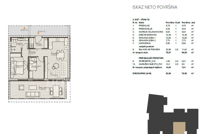 Apartment, 78 m2, For Sale, Varaždin - Đurek