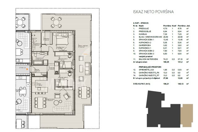 Apartment, 168 m2, For Sale, Varaždin - Centar