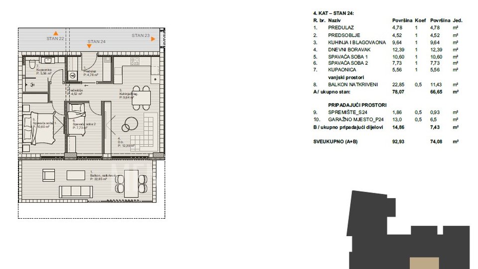 Apartment, 78 m2, For Sale, Varaždin - Centar
