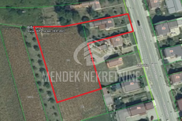 Land, 3219 m2, For Sale, Varaždin - Brezje