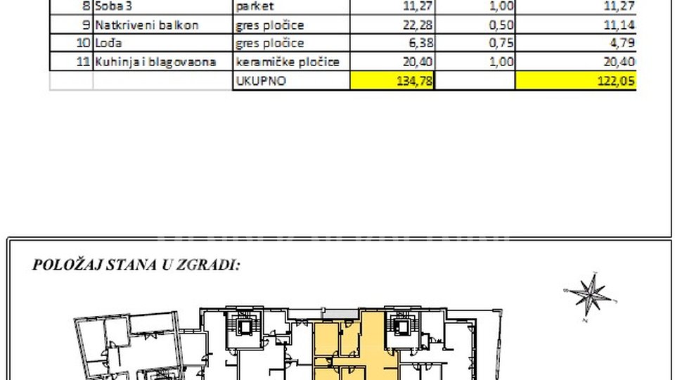 U IZGRADNJI! 4-S stan 122,05 m2, 1. kat, Varaždin, centar, prodaja
