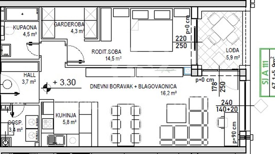 Appartamento, 71 m2, Vendita, Čakovec - Globetka