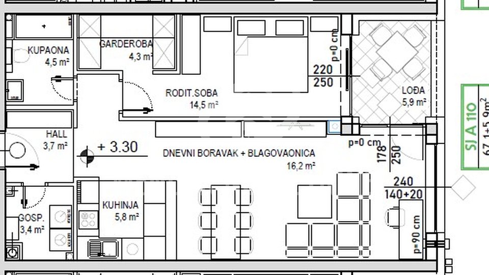 Apartment, 71 m2, For Sale, Čakovec - Globetka