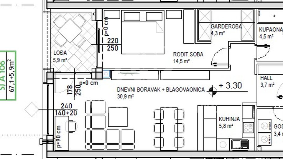 Wohnung, 71 m2, Verkauf, Čakovec - Globetka