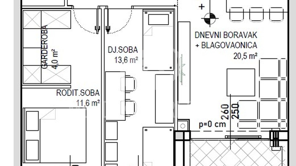 Appartamento, 85 m2, Vendita, Čakovec - Globetka