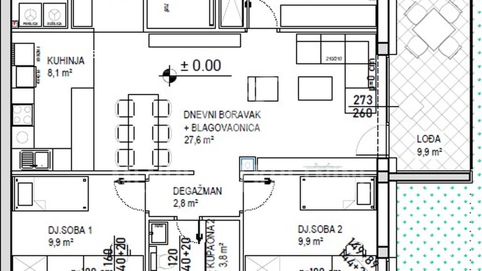 Appartamento, 98 m2, Vendita, Čakovec - Globetka