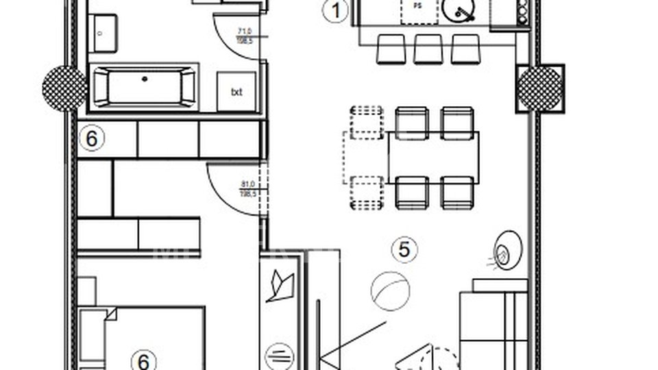 ZAVRŠNA FAZA GRADNJE!  2 soban stan 66 m2, 5. kat, Varaždin, prodaja