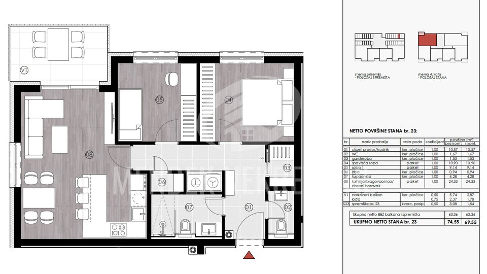 Wohnung, 69 m2, Verkauf, Varaždin - Grabanica