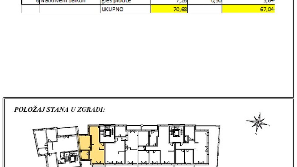 NOVOGRADNJA! 2-S stan 67,04 m2, 1. kat, lift, Vanjsko parkirno mjesto, Varaždin, centar, prodaja