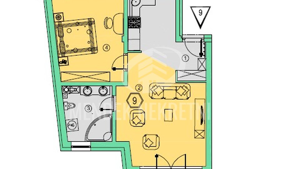 NOVOGRADNJA! 2-S stan 67,04 m2, 1. kat, lift, Vanjsko parkirno mjesto, Varaždin, centar, prodaja