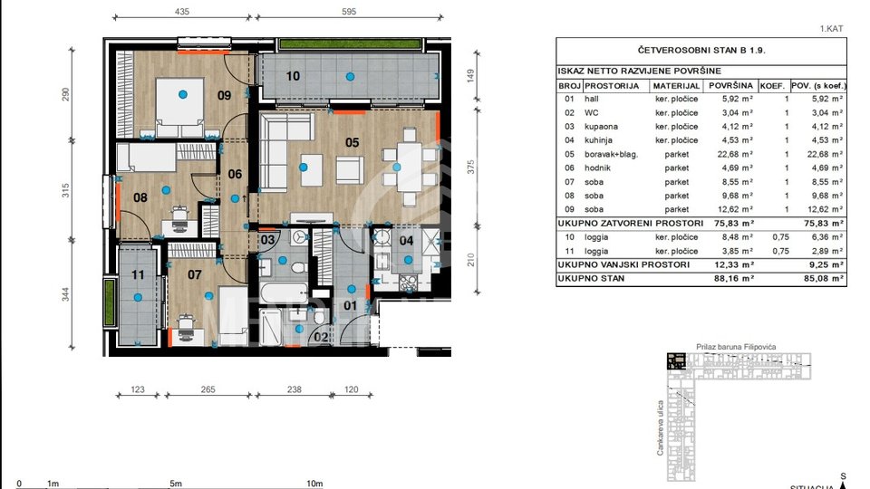 Stanovanje, 85 m2, Prodaja, Črnomerec