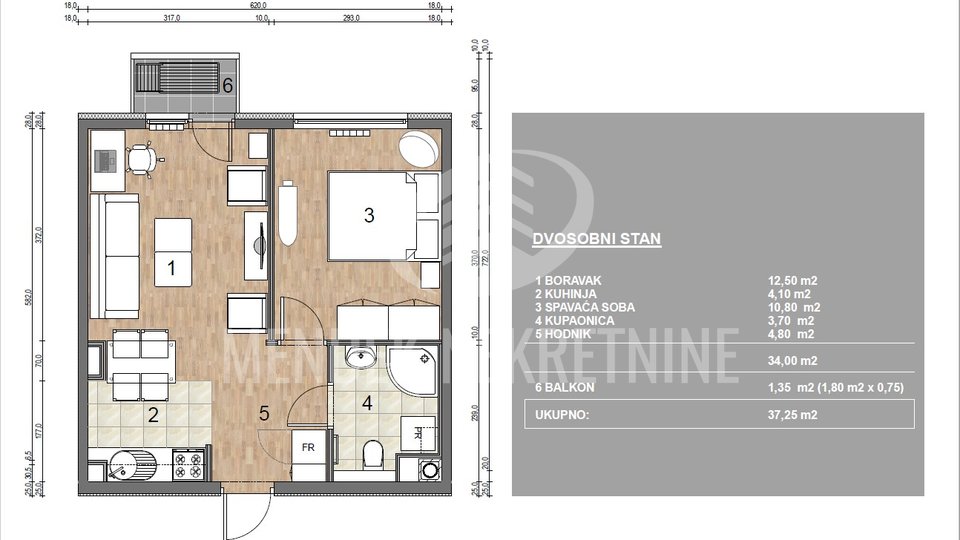 Apartment, 37 m2, For Rent, Varaždin - Banfica