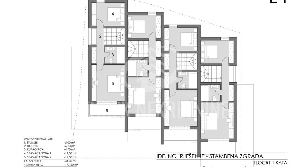 APARTMENT WITH GARDEN ON 3 FLOORS + 2 PARKING SPACES - 400m FROM THE SEA  - IN CROATIA